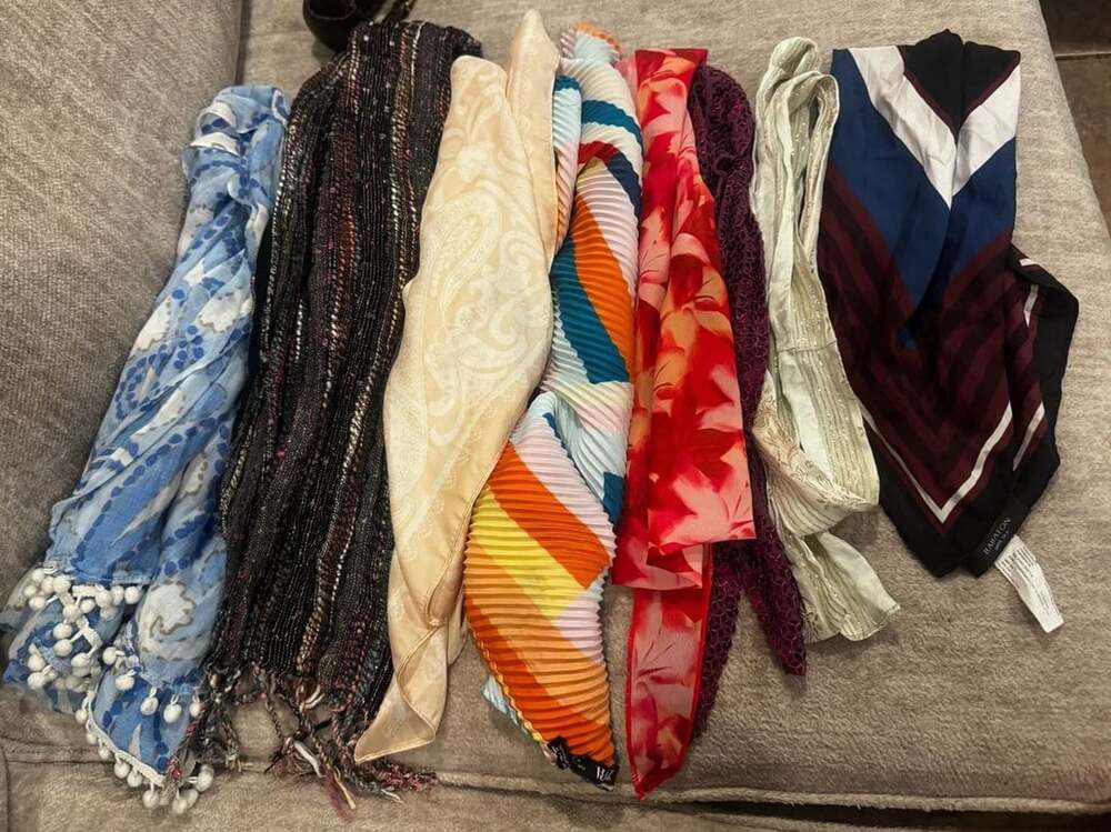 Lot of Assorted Fashion Scarves Multi-Brand Lot of 7